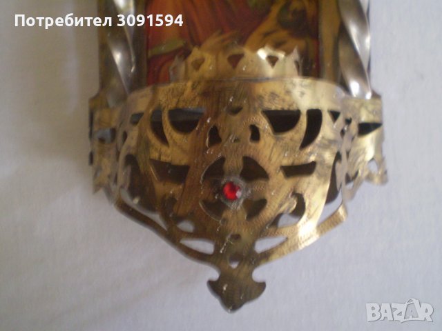 Антикварно руско домашно кандило с иконостас, снимка 3 - Антикварни и старинни предмети - 37190701