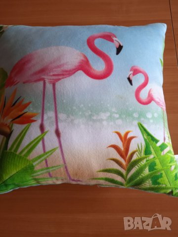 Декоративна възглавница с фламинго , снимка 1 - Други - 39409582