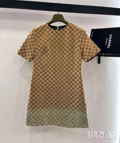 Gucci Уникална блестяща рокля, снимка 3 - Рокли - 50509722