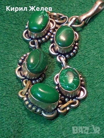МАЛАХИТЕНА САЧАНЕНА СТАРА ОСМАНСКА ГРИВНА 77391, снимка 4 - Антикварни и старинни предмети - 30691318
