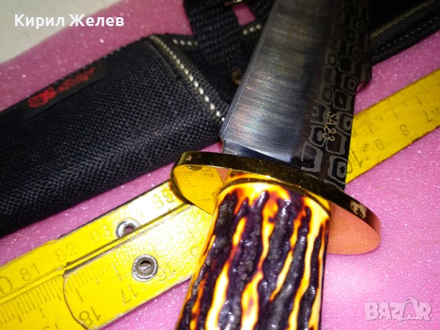 Columbia JinLang Company USA SABER SA23 КРАСИВ СТИЛЕН МАРКОВ ЗДРАВ ЛОВЕН НОЖ с КАНИЯ 26269, снимка 6 - Ножове - 44009791