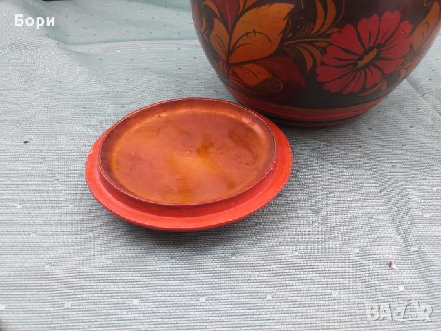 Дървена кръгла голяма кутия, снимка 6 - Други - 32671457