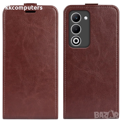 Oppo A5 5G кожен калъф Vertical Flip с джобове за карти – четири цвята, снимка 3 - Резервни части за телефони - 51607513