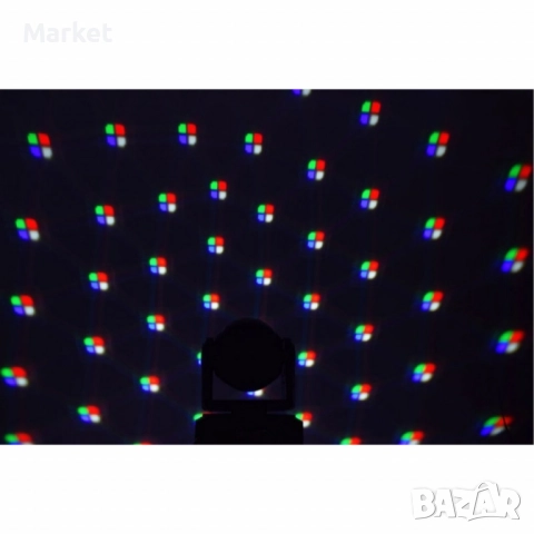 Мини LED 2в1 прожектор с движеща се глава – Компактна мощ за впечатляващо осветление. Гаранция 12м, снимка 7 - Прожектори - 51880881