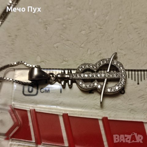 Сребърен синджир с висулка (209), снимка 6 - Колиета, медальони, синджири - 42979440