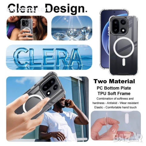 IMAK Удароустойчив Калъф (PC + TPU) за OnePlus 15 5G- MagSafe, Airbag технология, вкл. Протектор, Пр, снимка 7 - Калъфи, кейсове - 52623405