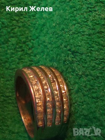 Стар СКЪПОЦЕНЕН СРЕБЪРЕН ВИНТИДЖ АРТ ПРЪСТЕН НИКЕЛИРАНО СРЕБРО 925 ПРОБА с ФАСЕТИРАНИ КРИСТАЛИ 40600, снимка 16 - Пръстени - 42599953