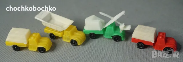 4 Стари Соц.Играчки фигурки играчки Камиончета строителна техника, снимка 3 - Колекции - 47661655