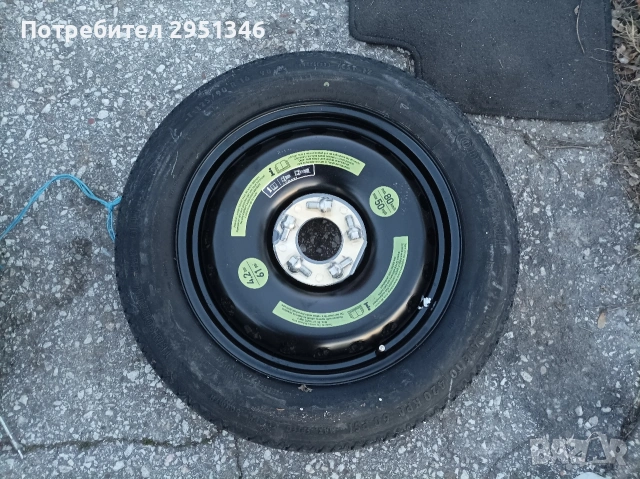 Резервна гума патерица Мерцедес ЦЛК Mercedes CLK W209 W203 W204 125/90 R16 , снимка 2 - Части - 53113125