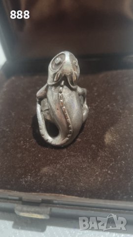 Регулируем пръстен Chameleon античен сребърен месинг, снимка 1 - Пръстени - 43331130