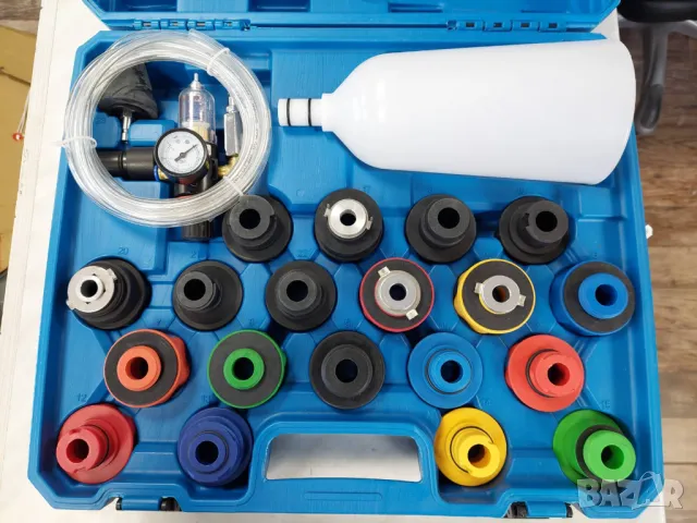 Фуния за пълнене на двигателно масло к-т с адаптери - 24 части, снимка 2 - Други инструменти - 49316237