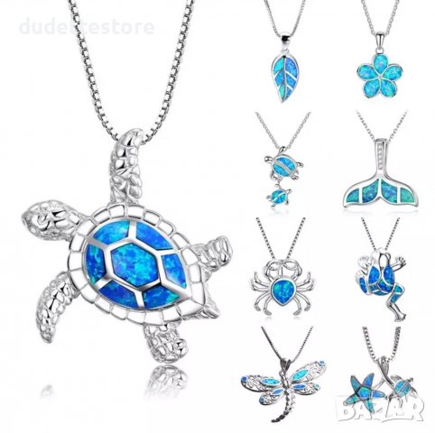 Сребърна висулка цвете със син камък , снимка 3 - Колиета, медальони, синджири - 37953003