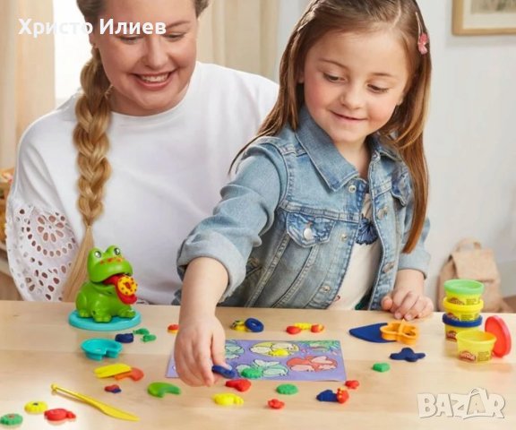 Play Doh - Комплект за игра жаба и пластелин Hasbro, снимка 11 - Пластелини, моделини и пясъци - 43726487