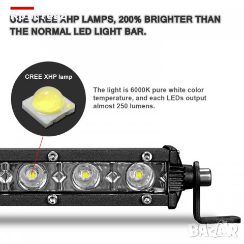 ХАЛОГЕН -LED BAR- 18 W (1бр.) 18.5см., снимка 2 - Аксесоари и консумативи - 28273522