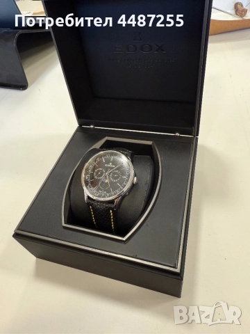 Часовник Edox в отлично състояние, снимка 3 - Мъжки - 52382267