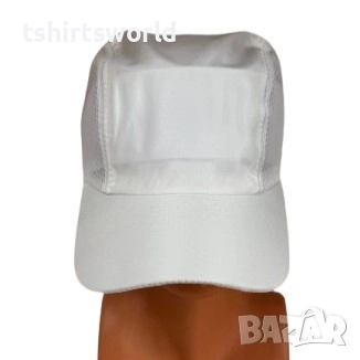 Нова изчистена дишаща шапка с козирка в бял цвят, шушляк, снимка 6 - Шапки - 51679121