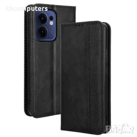 Oppo Reno13 5G Retro Texture Wallet Калъф и Протектор