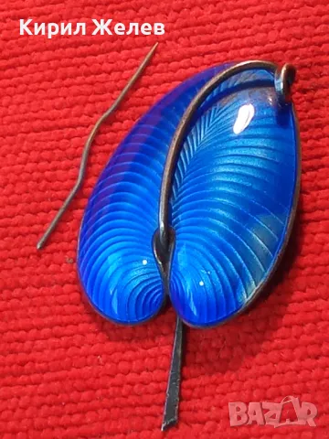 DEL METALL 925 S STERLING NORWAY ВИНТИДЖ ЕМАЙЛИРАНА СРЕБЪРНА БРОШКА СРЕБРО 925 АВТОРСКА СТАРА 49316, снимка 16 - Антикварни и старинни предмети - 48481217