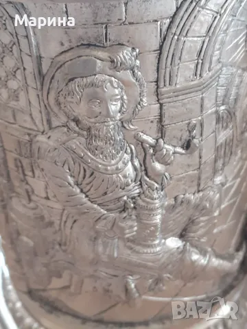 Халба от калай, 750 мл., Antik * Vintage#36, снимка 5 - Антикварни и старинни предмети - 47609527