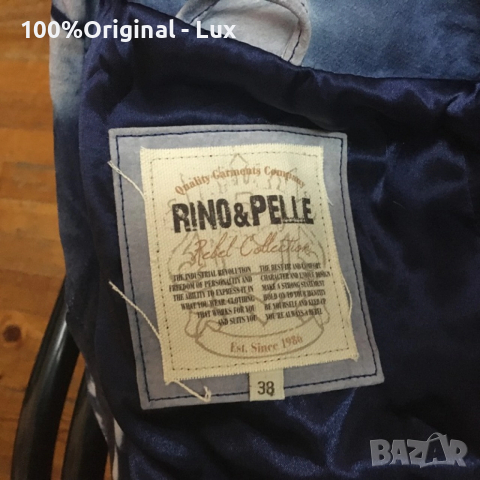 Rino&PELLE--оргинал.Ест.кожа.Дизайнерско.Лукс-С/М, снимка 6 - Якета - 52697852