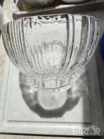 винтидж дизайнерска стъклена купа rosenthal studio line гравирана на дъното маркирана