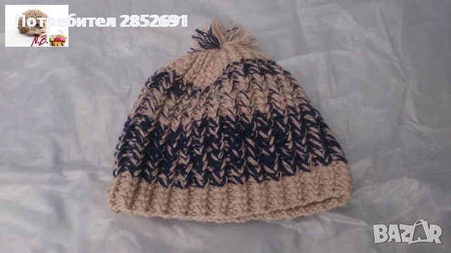 Зимни шапки.Ръчно плетиво,безшевни., снимка 3 - Шапки - 38443600