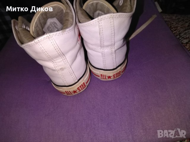 Converse All Star естествена кожа маратонки №37,5 стелка 24см унисекс, снимка 9 - Маратонки - 43049910