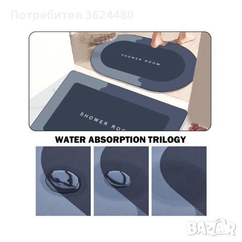 Абсорбираща постелка за баня, снимка 5 - Други стоки за дома - 40351020
