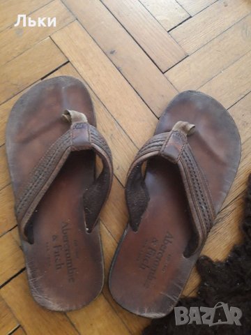 Мъжки кожени чехли 43 44, снимка 3 - Мъжки чехли - 33544883