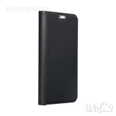 Калъф тефтер Luna /Черен-Златен/ за Samsung S24 Fe Баркод : 3131628, снимка 2 - Калъфи, кейсове - 49166291