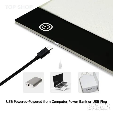 A4 лайтбокс -Професионалната дъска с ЛЕД осветление за прекопиране на графики , илюстрации и рисунки, снимка 11 - Ученически пособия, канцеларски материали - 48788435