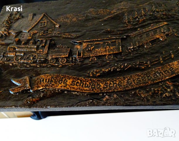 Медна картина,пано Влак,железница, снимка 4 - Пана - 38638572