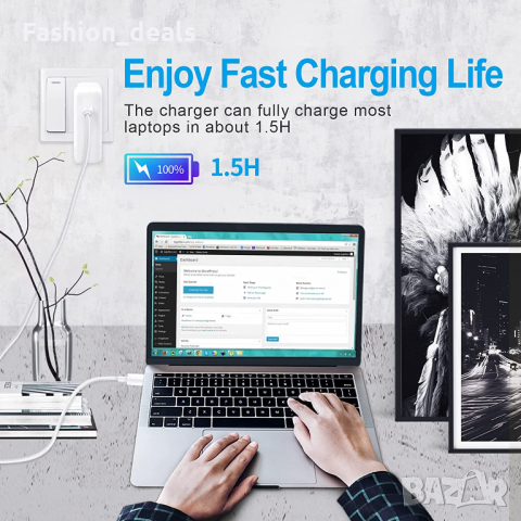 Ново зарядно 100W за лаптоп Mac Book Pro захранващ Стенен адатпер, снимка 4 - Друга електроника - 36557362