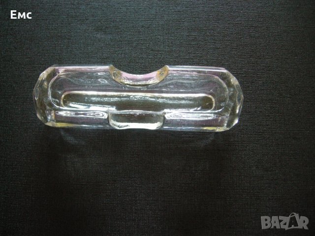Стъклена кристална поставка за клечки за зъби, снимка 1 - Антикварни и старинни предмети - 28637458