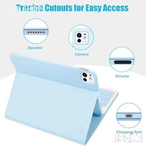 Нов Модерен калъф за таблет iPad Pro 11" 2024 с отделяща се клавиатура