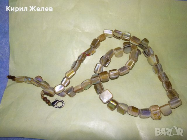 БЛЕСТЯЩО СКЪПОЦЕННО РЕТРО АРТ КОЛИЕ ГЕРДАНЧЕ от НАТУРАЛЕН КРАЛСКИ СЕДЕФ 34668, снимка 6 - Колиета, медальони, синджири - 39200547