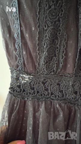 Готическа рокля Wednesday Уенсдей с твърди подплънки Alessa, снимка 4 - Рокли - 51856624