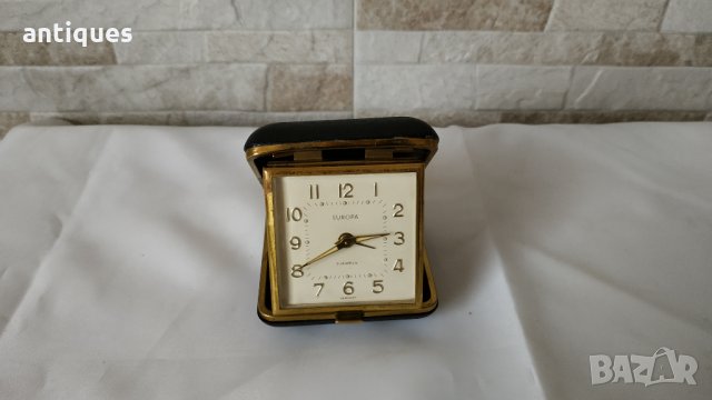 Стар туристически часовник / Будилник - EUROPA  2 Jewels - Made in Germany - 1970г., снимка 6 - Антикварни и старинни предмети - 34893289