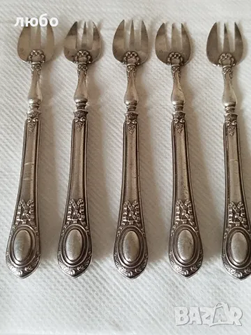 Сребърни Вилички за Сладко,Сребро 0,950, снимка 5 - Антикварни и старинни предмети - 48731070