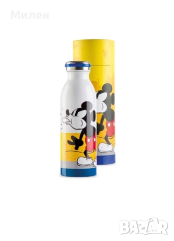 Термо бутилка Disney Mickey Mouse 500 мл сива, жълта и оранжева, снимка 2 - Други - 53470086