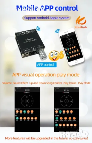Нов мощен висококачествен мини Стерео цифров усилвател Клас D 2 X 100W с Bluetooth 5.0 AUX жак и USB, снимка 8 - Ресийвъри, усилватели, смесителни пултове - 48769388