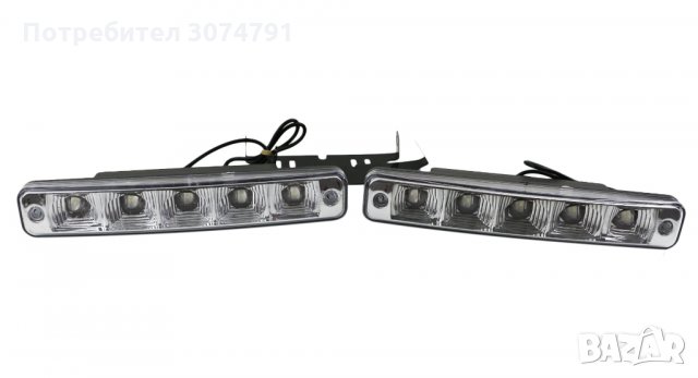 2 бр. Комплект Дневни Светлини Халогени Диодни 5 SMD LED DRL 12V Е4, снимка 8 - Аксесоари и консумативи - 32269062