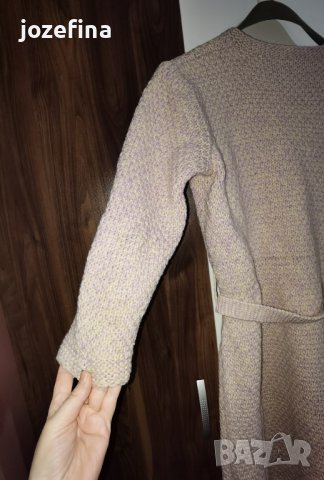 Плетена зимна рокля в бяло и лилаво, снимка 10 - Рокли - 43312797