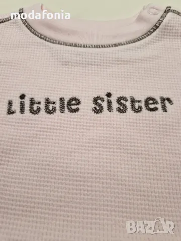 Бебешко боди Little sister, снимка 2 - Бодита за бебе - 48980667