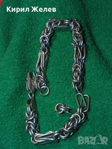 СТАРА СРЕБЪРНА ГРИВНА СРЕБРО 925 РЯДКА РЪЧНА КРАЛСКА ПЛЕТКА За РЕМОНТ / РЕСТАВРАЦИЯ / ЧАСТИ 40528, снимка 12 - Гривни - 42615332