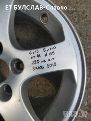 Джанти за Saab- № 5010-15 цола, снимка 2 - Гуми и джанти - 53254662