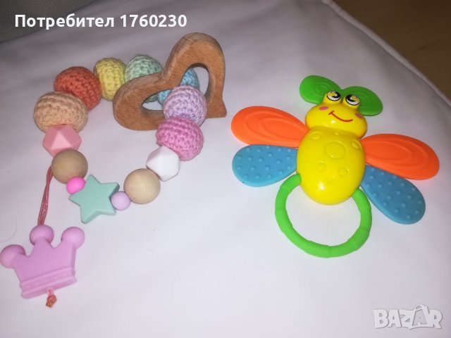 Чесалка за зъби - ръчна изработка. Подарък, който бебето не хареса.  , снимка 3 - Дрънкалки и чесалки - 38040971