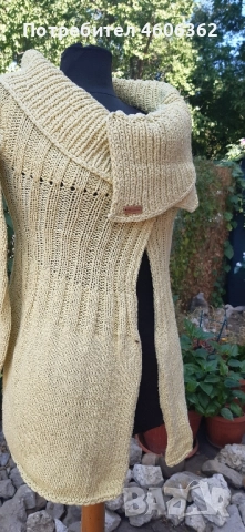 ръчно изплетена памучна жилетка , снимка 3 - Жилетки - 51855409