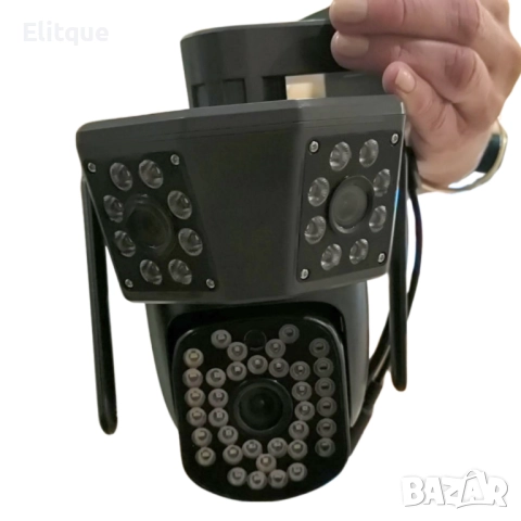 Тройна камера за наблюдение, работи с WiFi, 9 MP,Ultra HD, снимка 2 - Друга електроника - 52817101