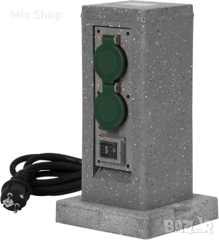 Градински контакт Grafner с каменна визия и сензор за вечер